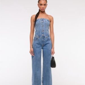 Abercrombie & Fitch Blue Women's Denim Overalls